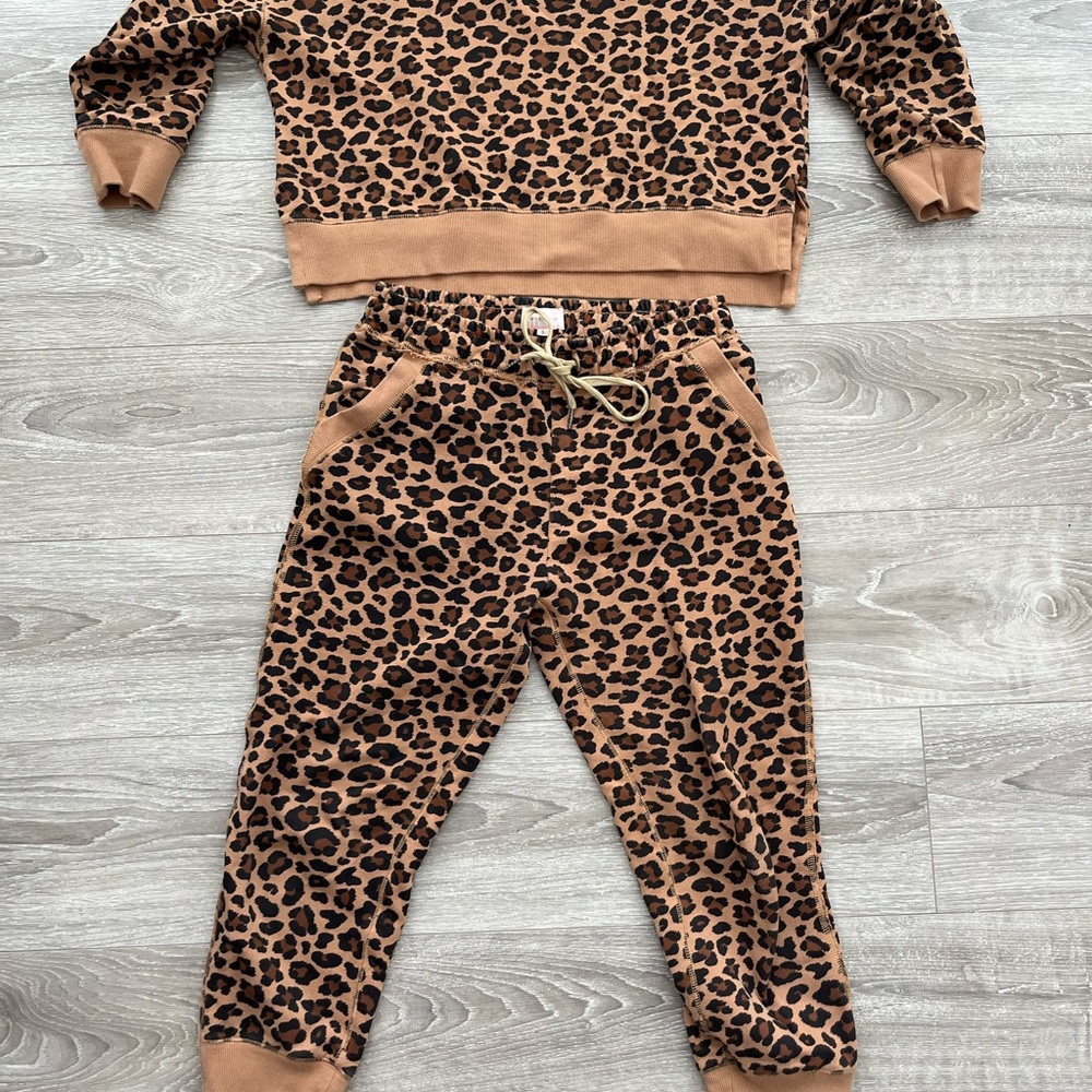 Poppy & Peonies Leopard Jogger Set